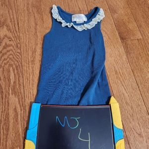 Matilda jane lace ruffle blue rank top size 4